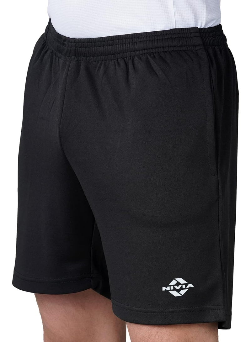 NIVIA Soccer Shorts – Black Medium, Lightweight Breathable Sports Shorts for Gym, Running, Yoga & Active Sports - Image 5